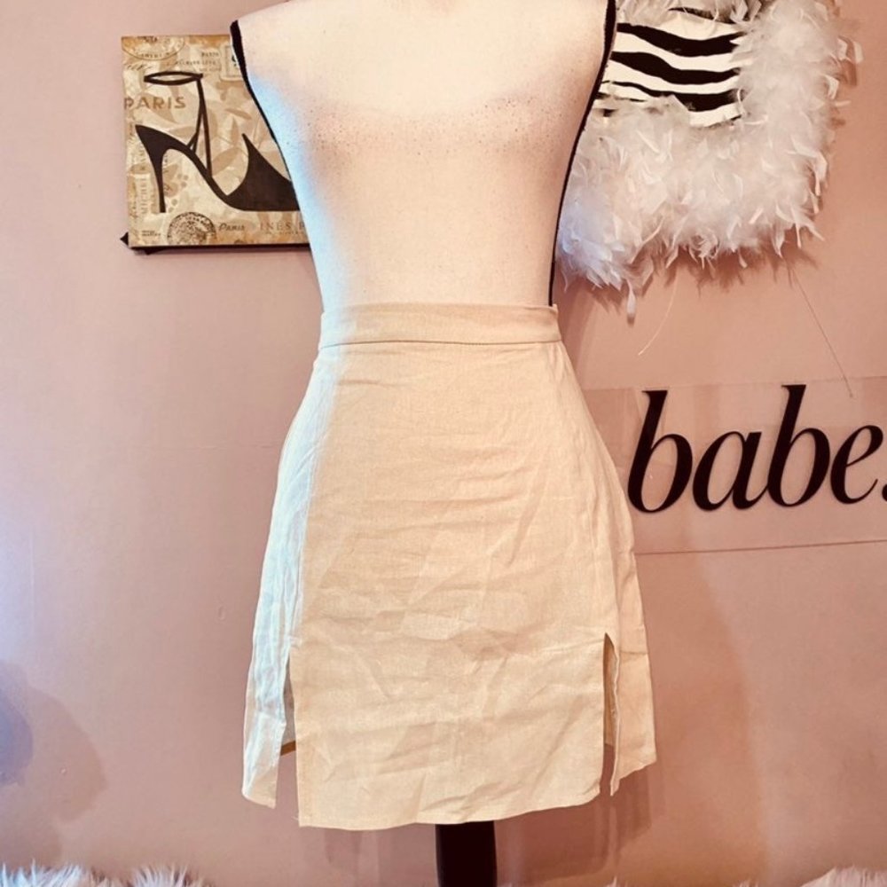 Linen Mini Skirt